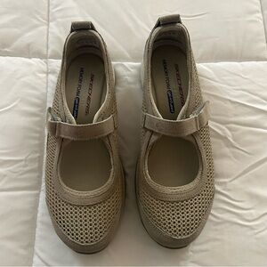 Skechers Womens Shoes Interstellar Intergalactic Dk Natural Mary Jane US 7.5